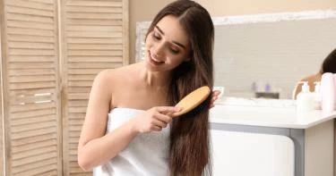 العناية بالشعر بعد الاستحمام
