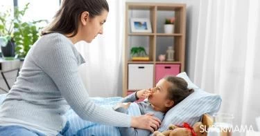 أسباب كحة الأطفال وقت النوم