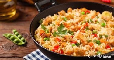 طبخ الأرز الأبيض