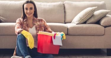 تنظيف قماش الصالون والأنتريه